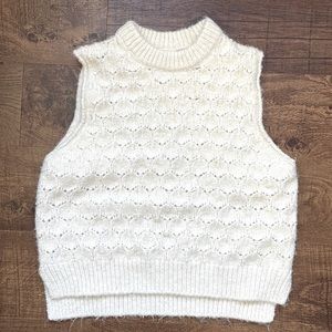 White/Cream Sweater Vest Universal Thread (Target) Small